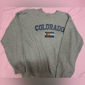 Oversized Colorado crewneck grey.